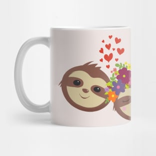 Frothy Sloth Couple Mug